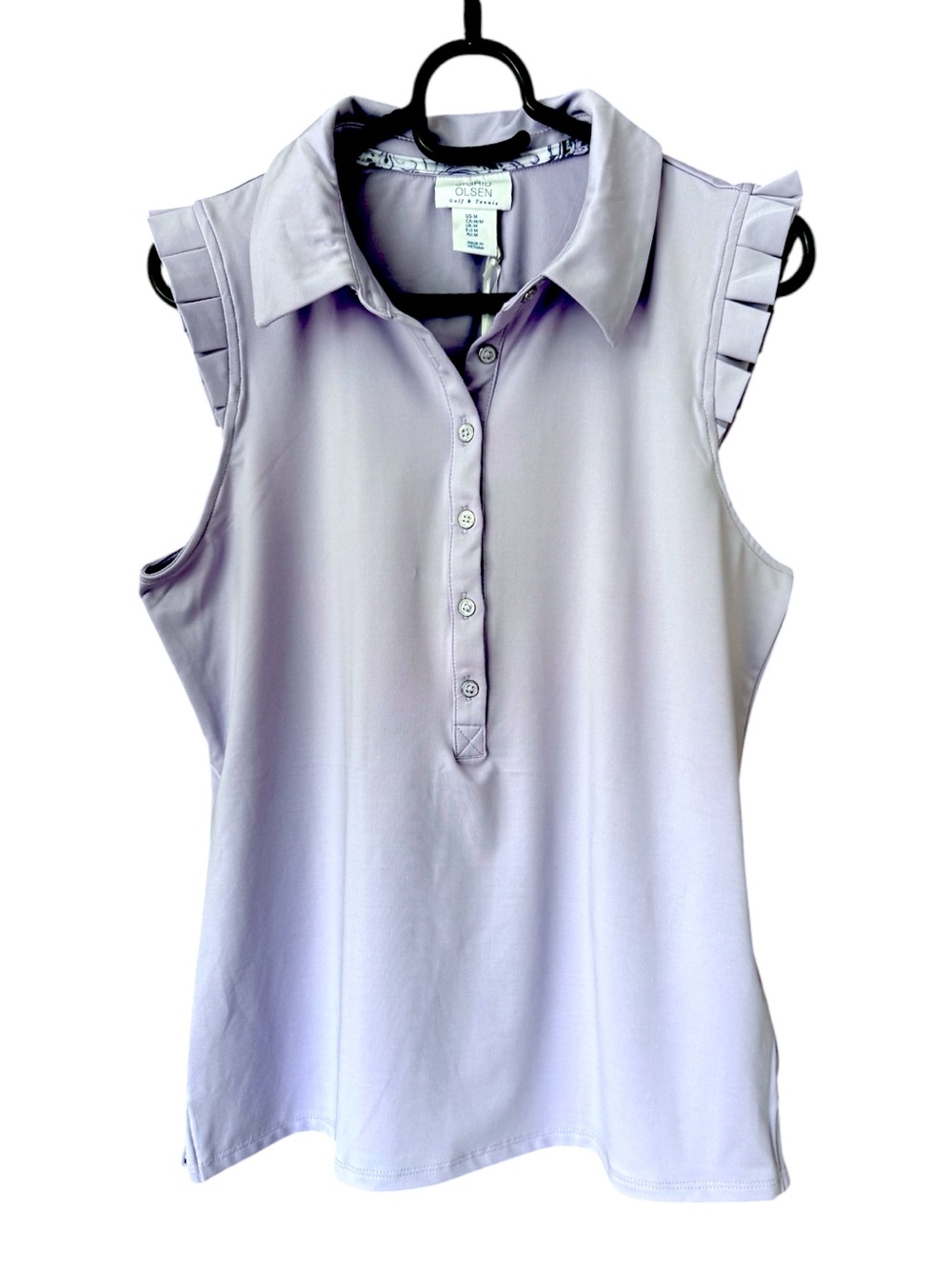Sigrid Olsen Lilac Sleeveless Women's Polo Top